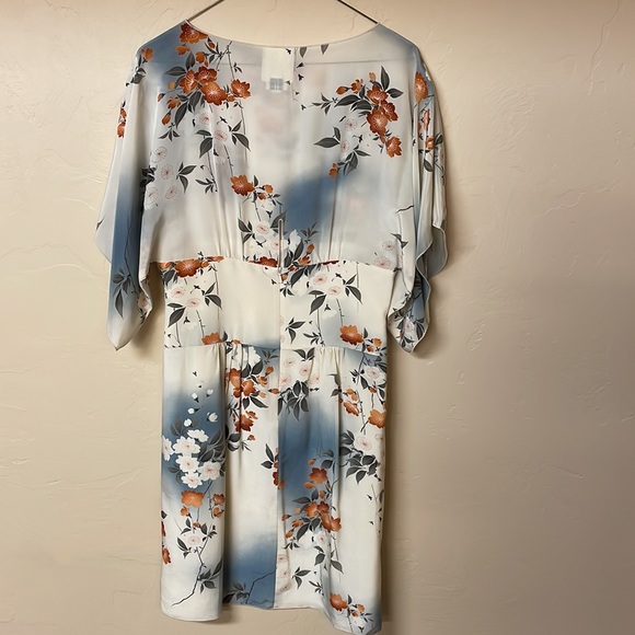 Anthropologie Anna Sui Jonquil Sky Floral Silk Dress 8 - Picture 5 of 8